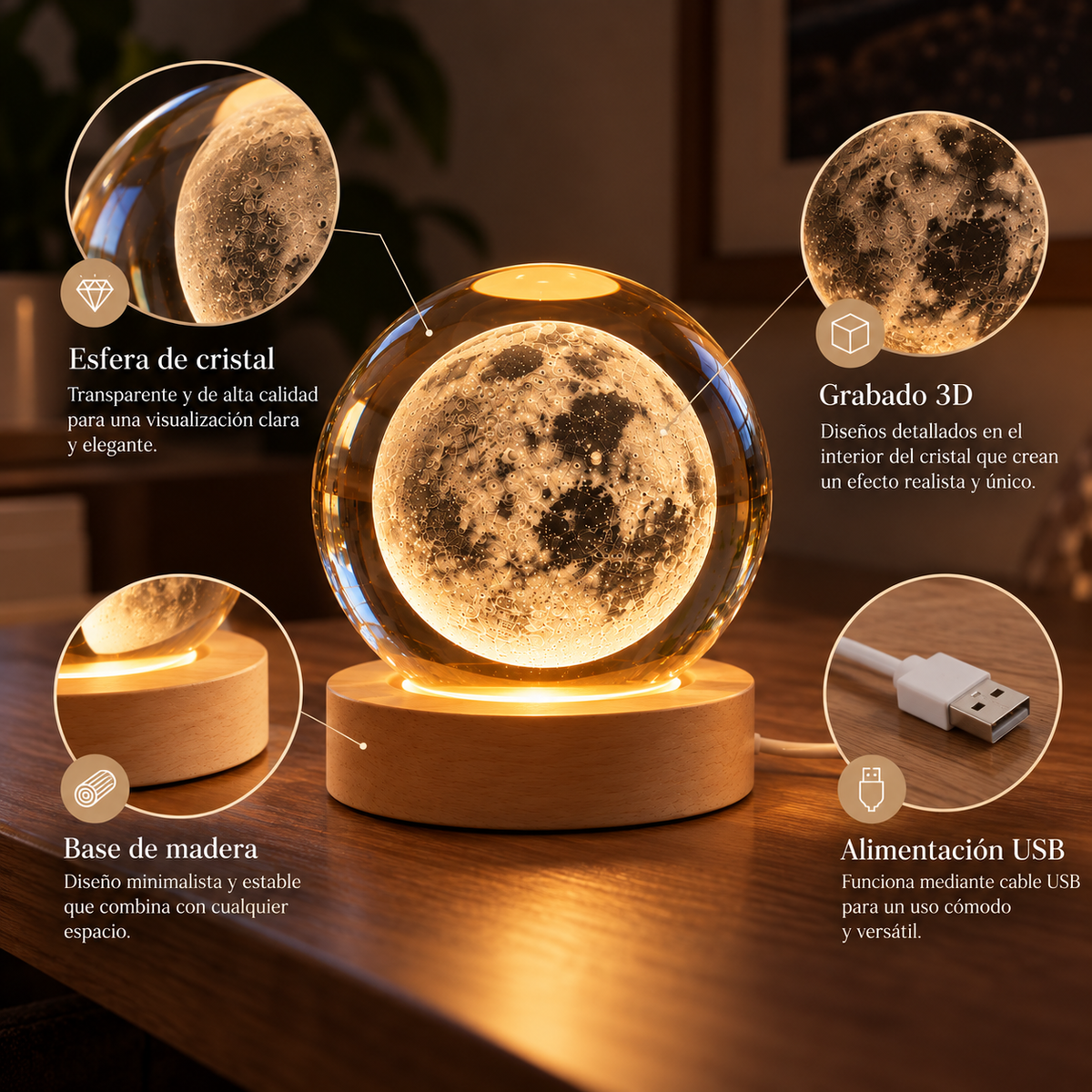 Luna de Cristal 3D